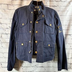 Ralph Lauren Jean Jacket with Gold Snaps and Zippers